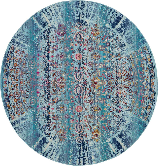 Nourison Vintage Kashan Vka02 Blue Rugs - Nourison - 99446455307