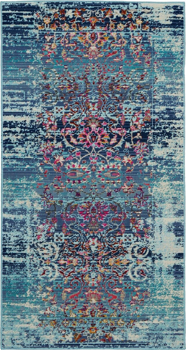 Nourison Vintage Kashan Vka02 Blue Rugs - Nourison - 99446455307