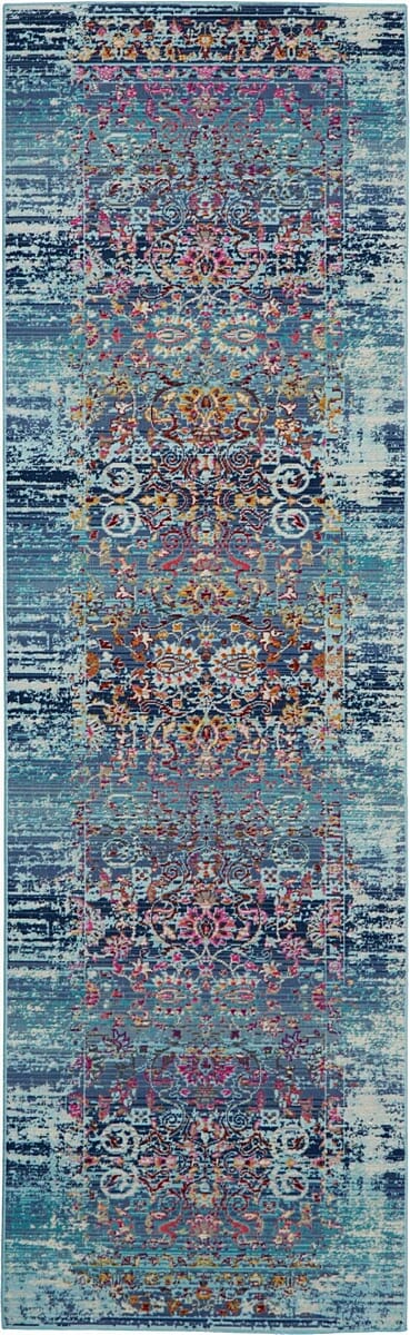 Nourison Vintage Kashan Vka02 Blue Rugs - Nourison - 99446455321