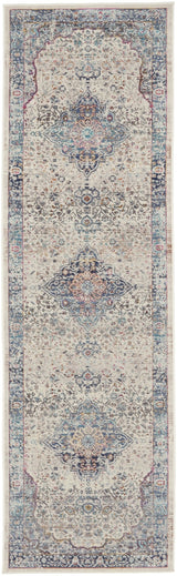 Nourison Vintage Kashan Vka07 Ivory Blue Rugs - Nourison - 99446812025
