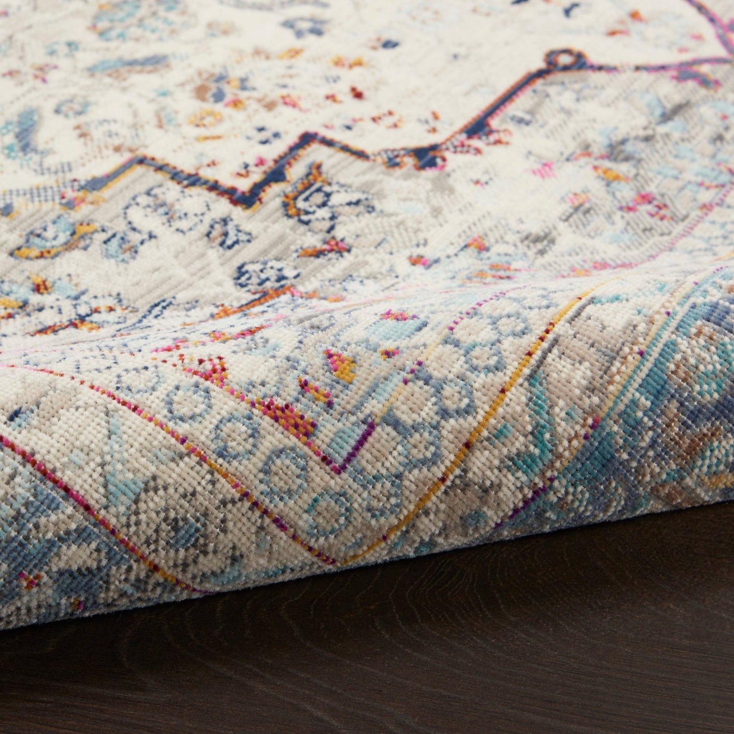 Nourison Vintage Kashan Vka07 Ivory Blue Rugs - Nourison - 99446812070