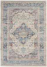 Nourison Vintage Kashan Vka07 Ivory Blue Rugs - Nourison - 99446812087