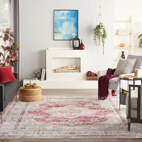 Nourison Vintage Kashan Vka07 Red/Ivory Rugs - Nourison - 99446812193