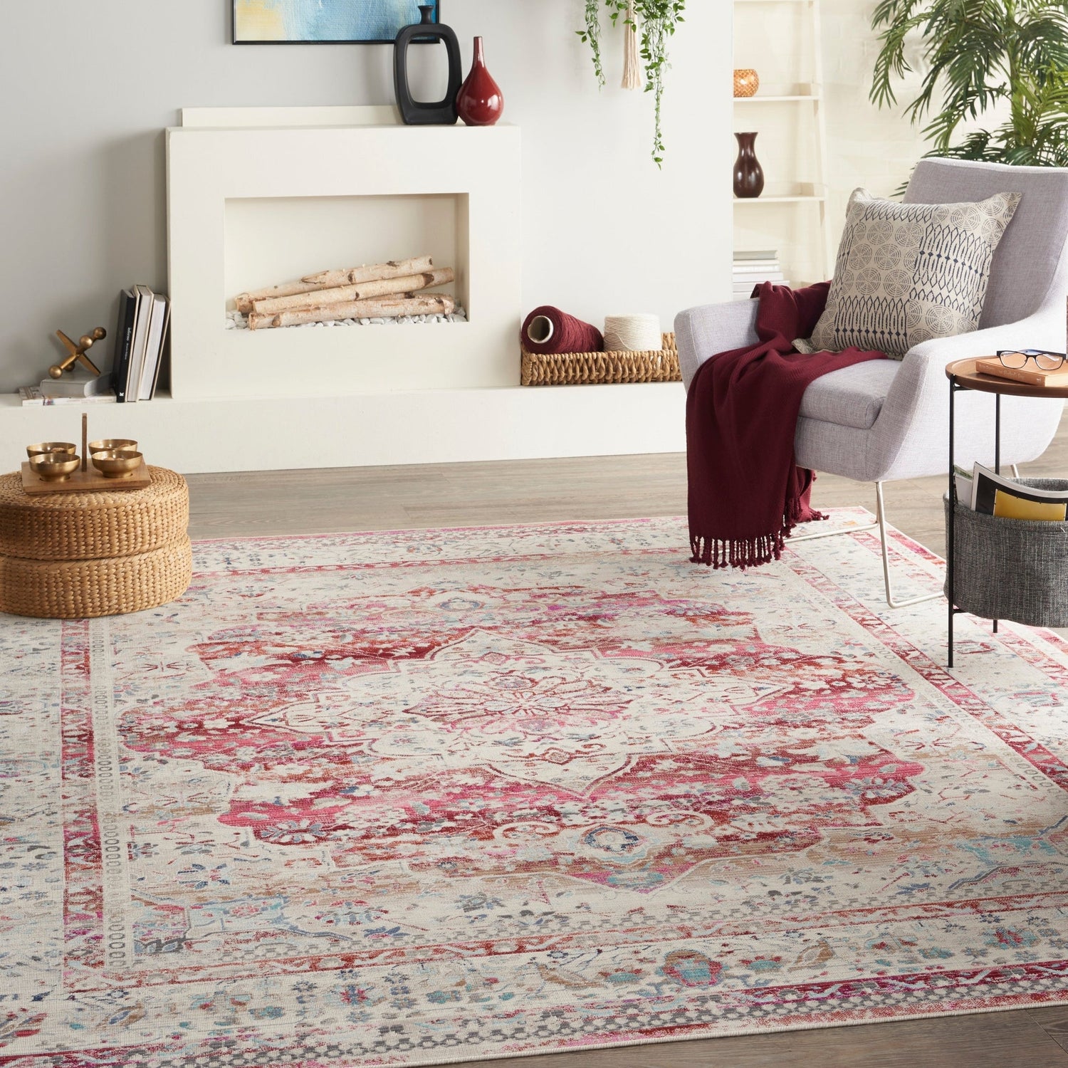 Nourison Vintage Kashan Vka07 Red/Ivory Rugs - Nourison - 99446812209