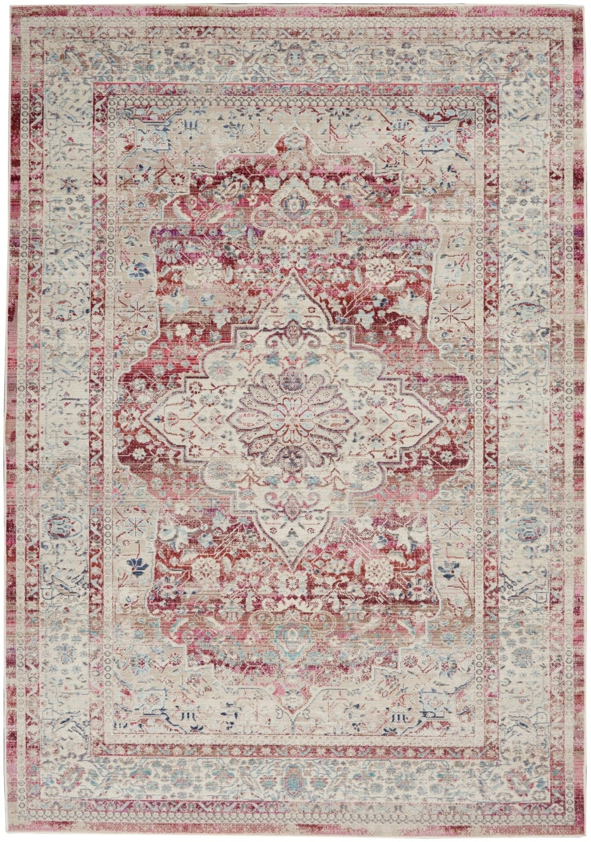 Nourison Vintage Kashan Vka07 Red/Ivory Rugs - Nourison - 99446812209