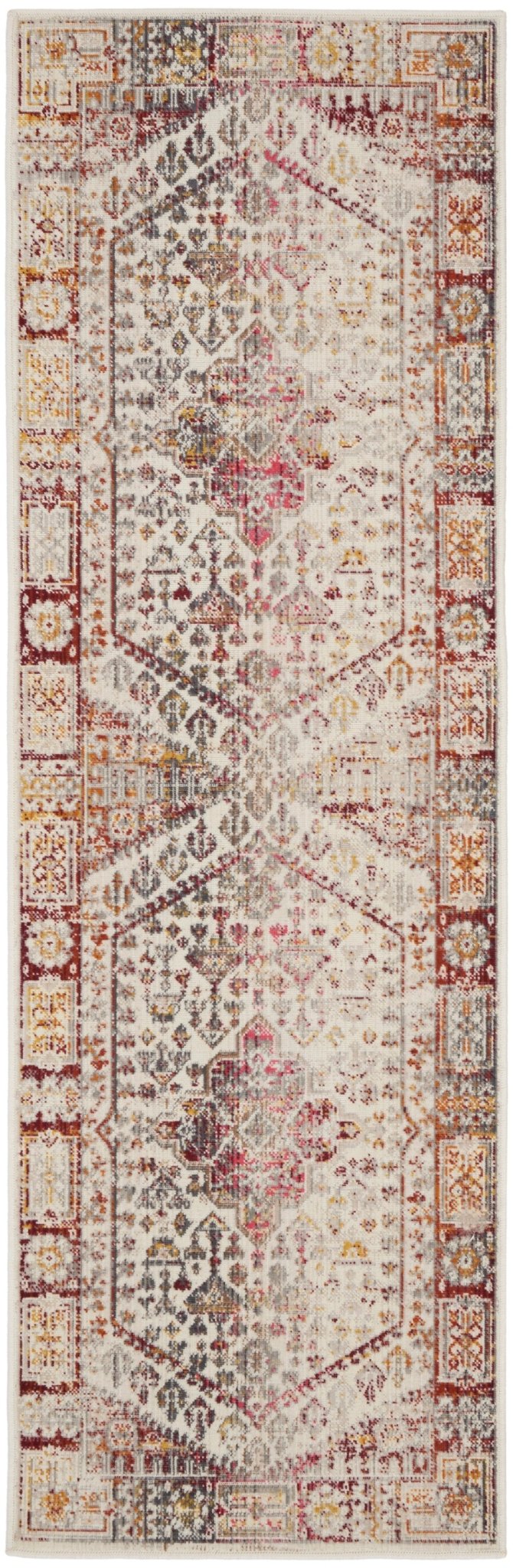 Nourison Vintage Kashan Vka08 Ivory Red Rugs - Nourison - 99446852328