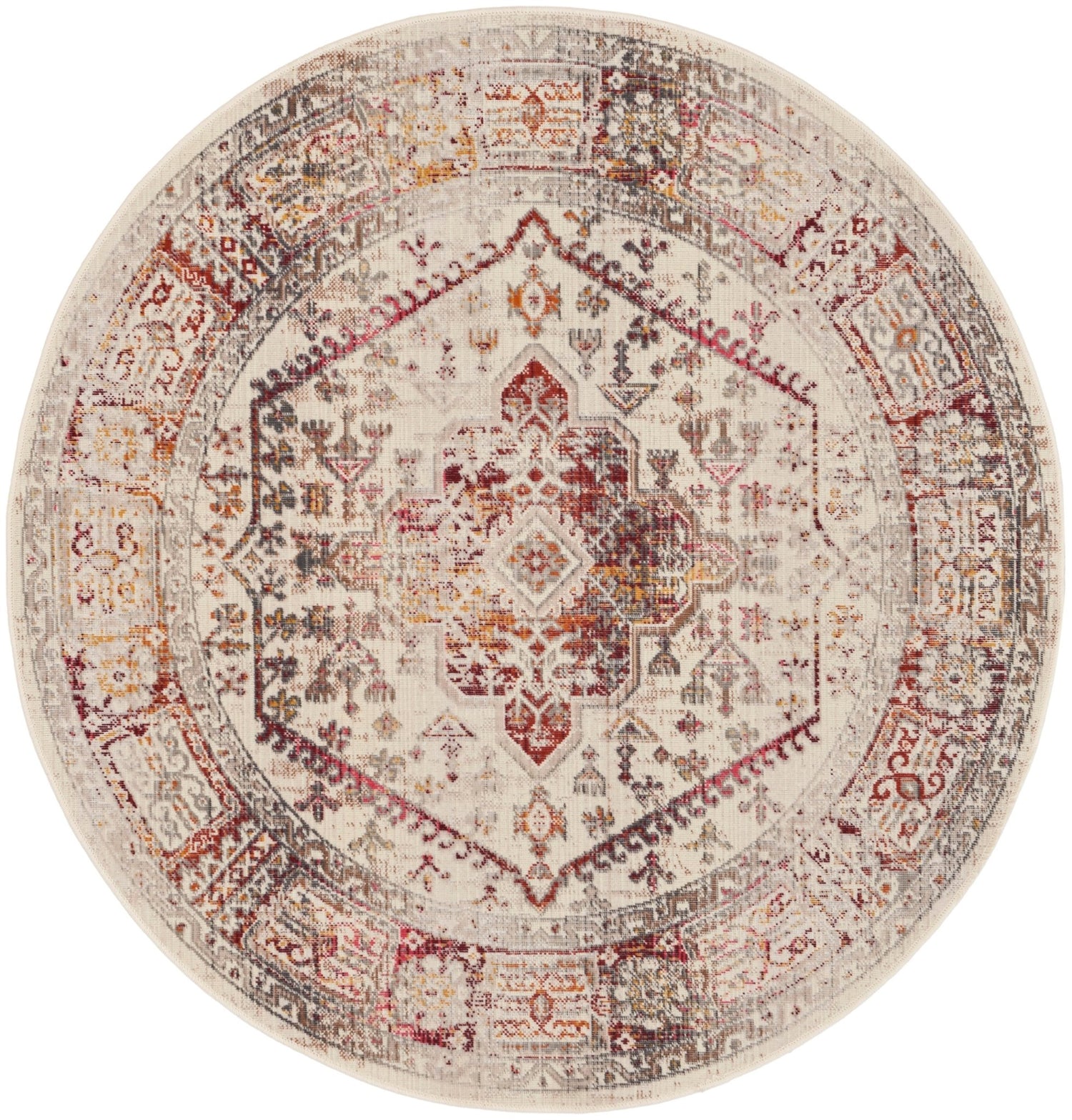 Nourison Vintage Kashan Vka08 Ivory Red Rugs - Nourison - 99446852403
