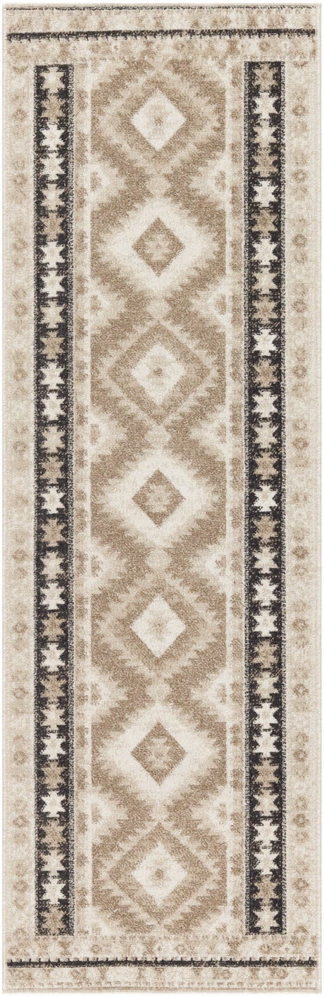 Nourison Washable Decor Wsd06 Beige Black Rug - Nourison - 99446974884