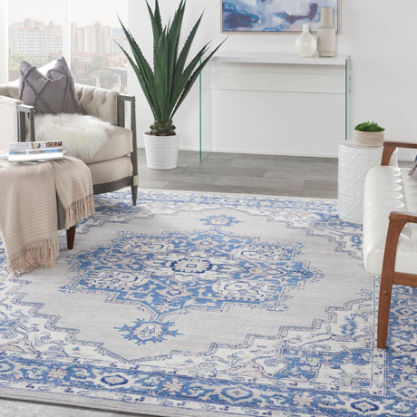 Nourison Whimsicle Whs03 Grey Blue Rugs - Nourison - 99446831361