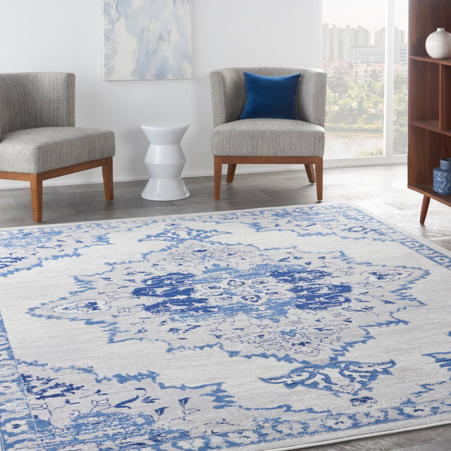 Nourison Whimsicle Whs14 Ivory Blue Rugs - Nourison - 99446834317