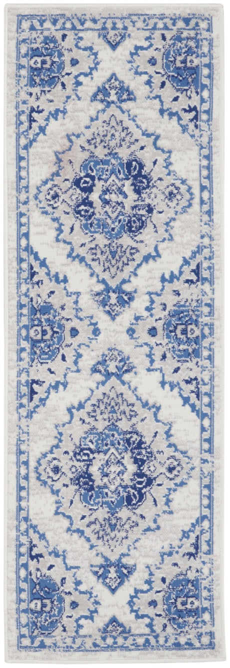 Nourison Whimsicle Whs14 Ivory Blue Rugs - Nourison - 99446834324