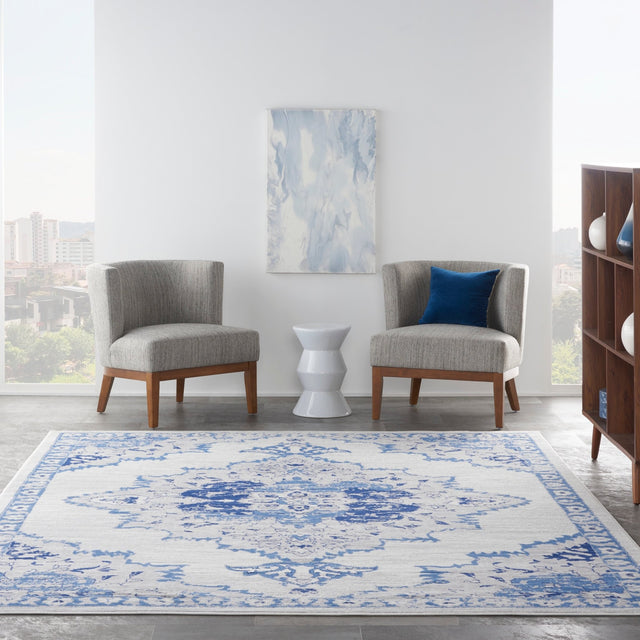 Nourison Whimsicle Whs14 Ivory Blue Rugs - Nourison - 99446834393