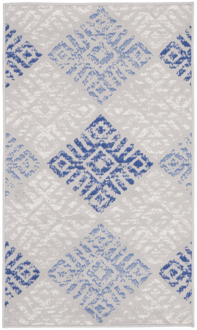 Nourison Whimsicle Whs18 Grey Blue Rugs - Nourison - 99446835291