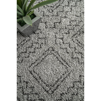 Nuloom Vasiliki Moroccan Gcdi02B Gray Area Rug