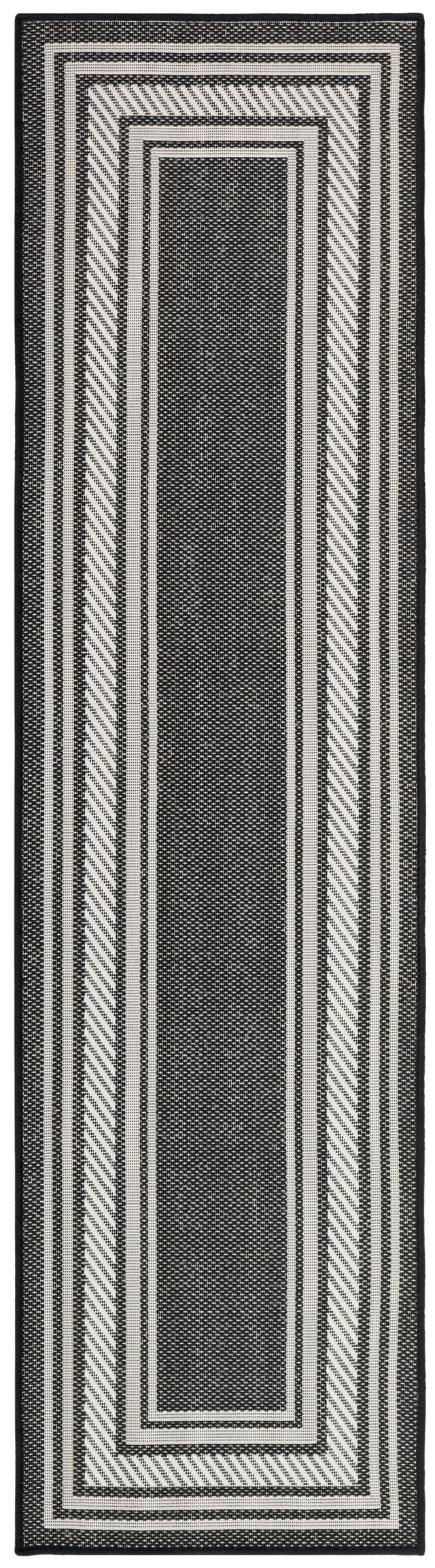 Nourison Horizon Indoor/Outdoor HOZ03 Black Contemporary Area Rugs