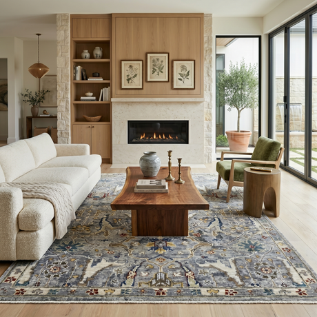 Amer Nuit Arabe NUI-74 Deep Silver area rug - lifestyle view