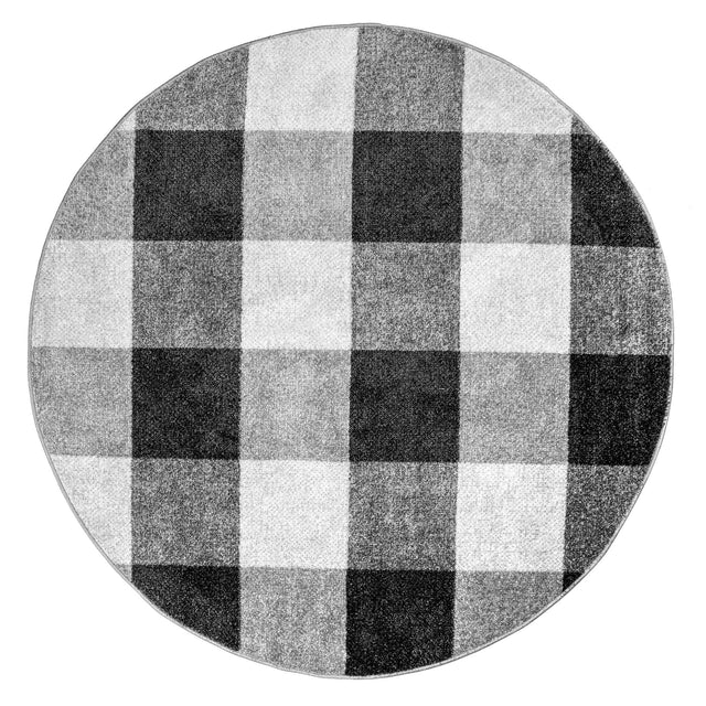 Nuloom Aisha Buffalo Plaid Nai1516A Gray Rug - Nuloom - bdsm26a - 203