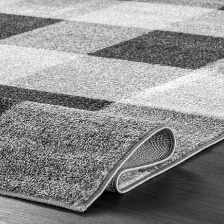 Nuloom Aisha Buffalo Plaid Nai1516A Gray Rug - Nuloom - bdsm26a - 203