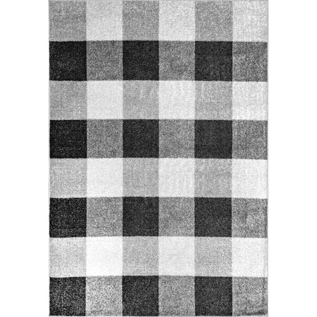 Nuloom Aisha Buffalo Plaid Nai1516A Gray Rug - Nuloom - bdsm26a - 203