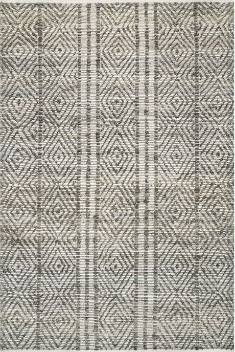 Nuloom Alden Diamonds Nal3309A Dark Gray Rug - Nuloom - smrm03a - 305