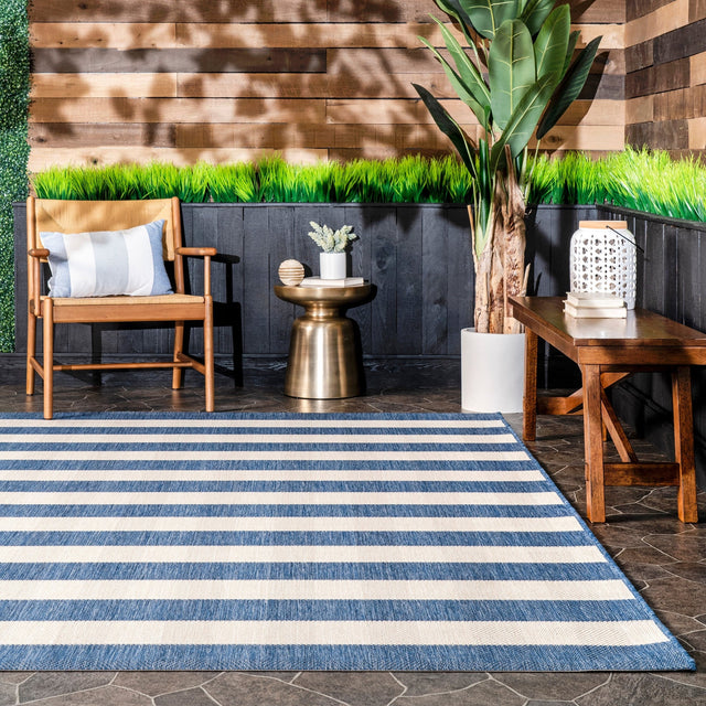 Nuloom Alexis Striped Owdn28B Blue Rug - Nuloom - owdn28b - 53076