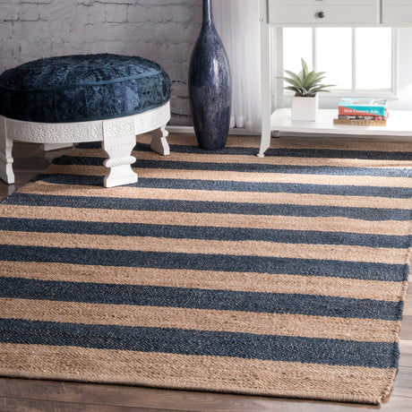 Nuloom Alisia Stripes Tadr03B Denim Rug - Nuloom - tadr03b - 406