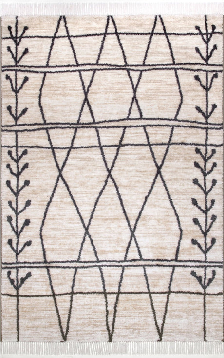 Nuloom Amia Tribal Nam2527A Beige Rug - Nuloom - mcmj04a - 4406