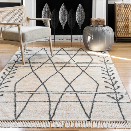 Nuloom Amia Tribal Nam2527A Beige Rug - Nuloom - mcmj04a - 4406