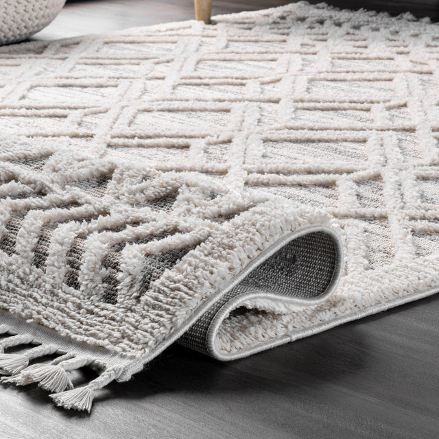 Nuloom Ansley Moroccan Lattice Nan2332A Beige Rug - Nuloom - kklr12b - 305