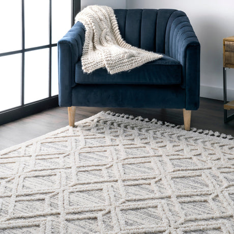 Nuloom Ansley Moroccan Lattice Nan2332A Beige Rug - Nuloom - kklr12b - 305