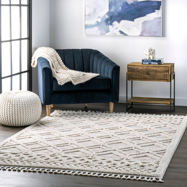 Nuloom Ansley Moroccan Lattice Nan2332A Beige Rug - Nuloom - kklr12b - 305