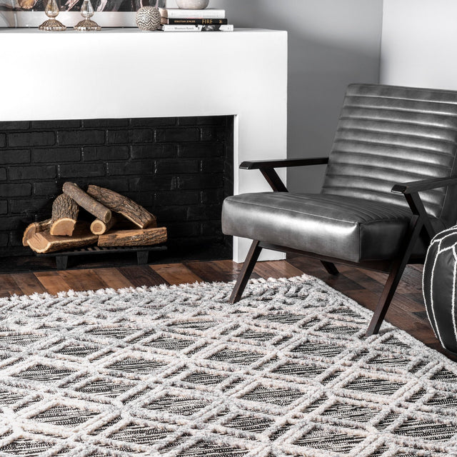 Nuloom Ansley Moroccan Lattice Nan2332B Gray Rug - Nuloom - kklr12a - 305