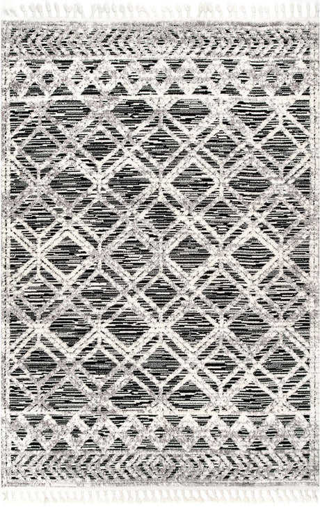 Nuloom Ansley Moroccan Lattice Nan2332B Gray Rug - Nuloom - kklr12a - 305