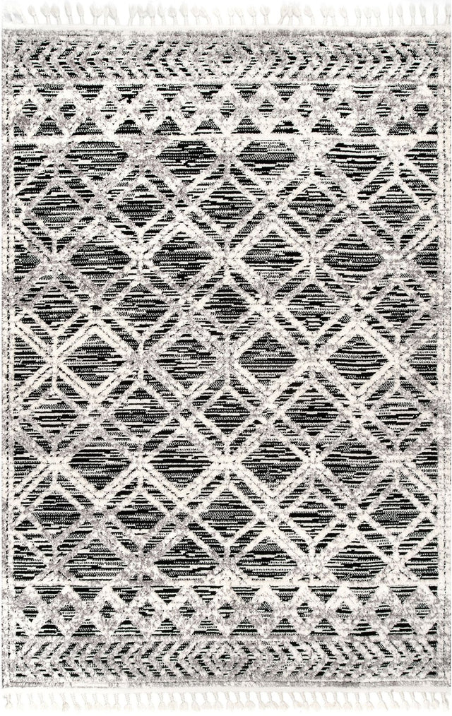 Nuloom Ansley Moroccan Lattice Nan2332B Gray Rug - Nuloom - kklr12a - 305