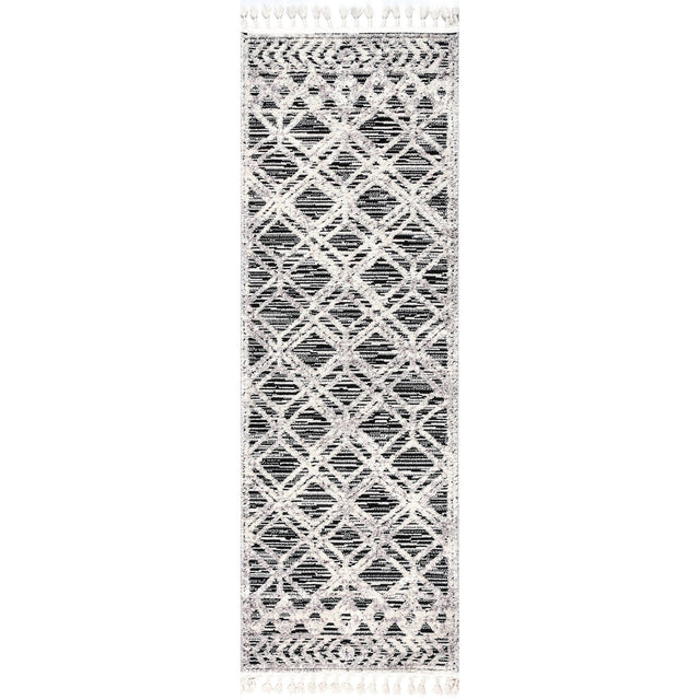 Nuloom Ansley Moroccan Lattice Nan2332B Gray Rug - Nuloom - kklr12a - 305