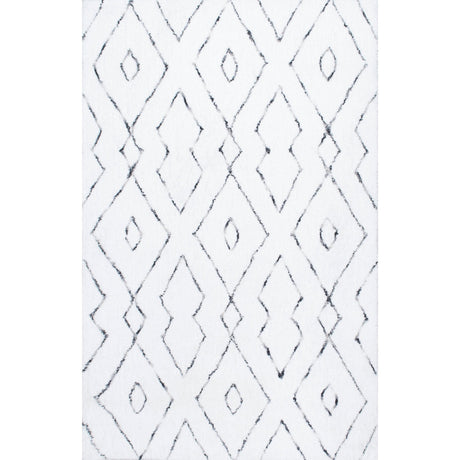 Nuloom Beaulah Nbe2011B White Rug - Nuloom - hjkz01a - 203