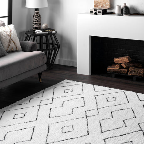 Nuloom Beaulah Nbe2011B White Rug - Nuloom - hjkz01a - 203