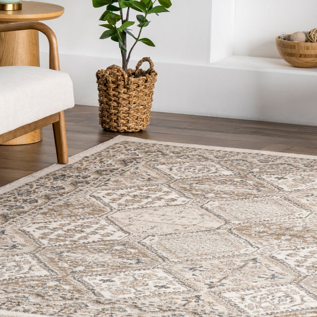 Nuloom Becca Tiled Nbe2896A Beige Rug - Nuloom - owmn04a - 203