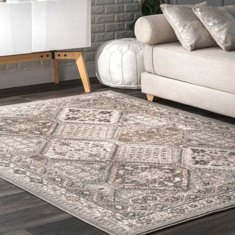 Nuloom Becca Tiled Nbe2896D Gray Rug - Nuloom - owmn04b - 203