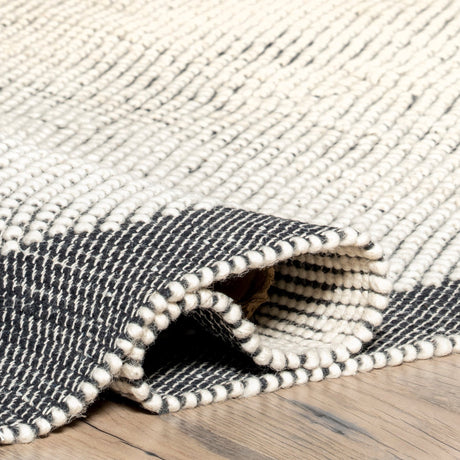 Nuloom Branna Casual Bordered Vemb01A Dark Gray Rug - Nuloom - vemb01a - 508