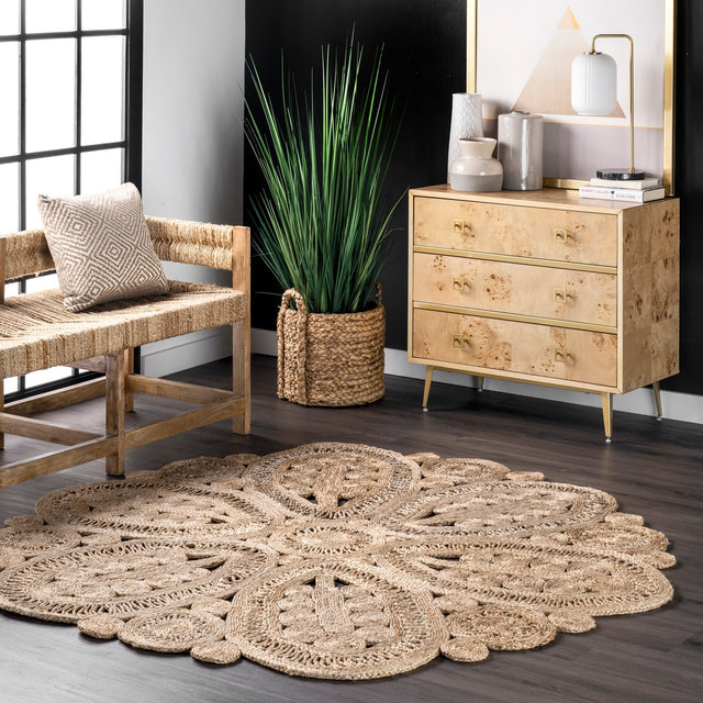 Nuloom Bree Floral Nbr1612B Natural Rug - Nuloom - cjsn02a - r404