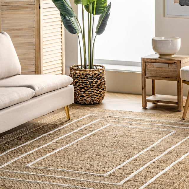 Nuloom Caile Raised Jute Nca3508A Ivory Rug - Nuloom - taew01a - 508