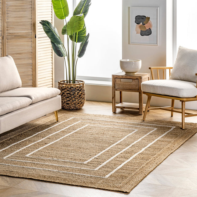 Nuloom Caile Raised Jute Nca3508A Ivory Rug - Nuloom - taew01a - 508