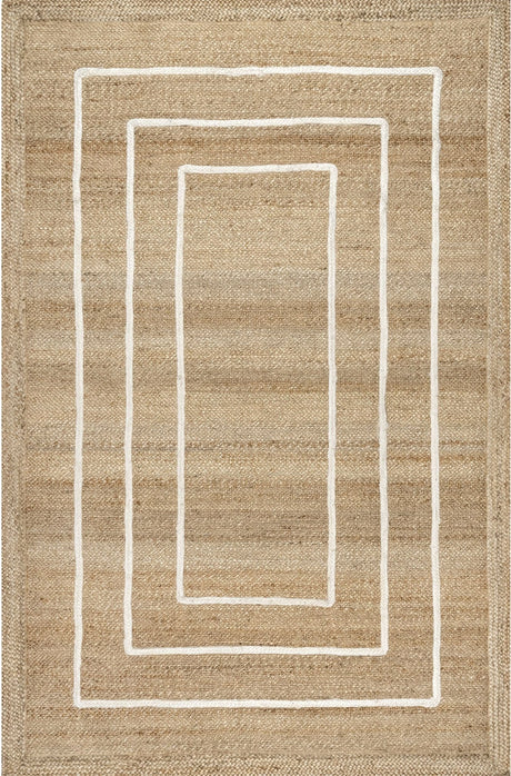 Nuloom Caile Raised Jute Nca3508A Ivory Rug - Nuloom - taew01a - 508