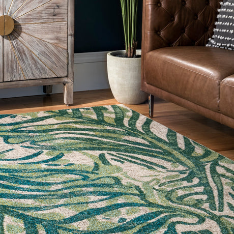 Nuloom Cali Leaves Nca2269A Green Rug - Nuloom - kkcb58a - 305