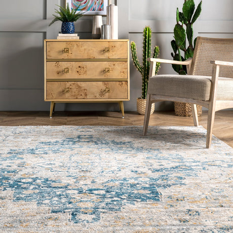 Nuloom Diana Vintage Ndi2276A Blue Rug - Nuloom - kkdl02a - 5307