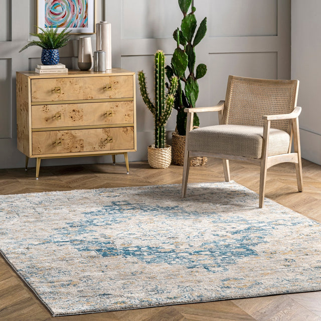 Nuloom Diana Vintage Ndi2276A Blue Rug - Nuloom - kkdl02a - 5307