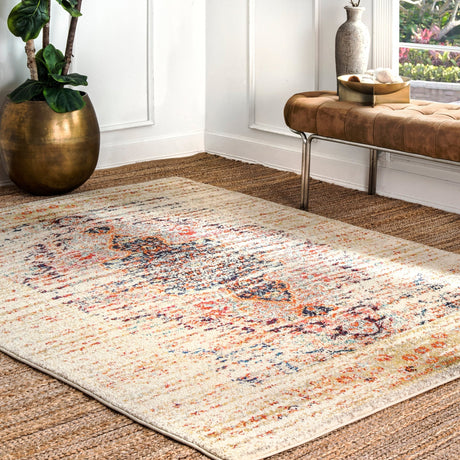 Nuloom Distressed Persian Sarita Ndi2250C Sand Rug - Nuloom - kkcb23b - 203