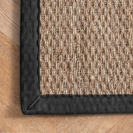 Nuloom Elijah Farmhouse Seagrass Nel1573B Black Rug - Nuloom - bhsg01c - 203