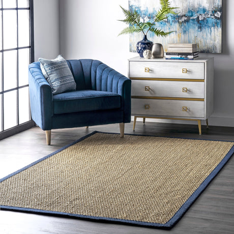 Nuloom Elijah Farmhouse Seagrass Nel1573E Navy Rug - Nuloom - bhsg01d - 305